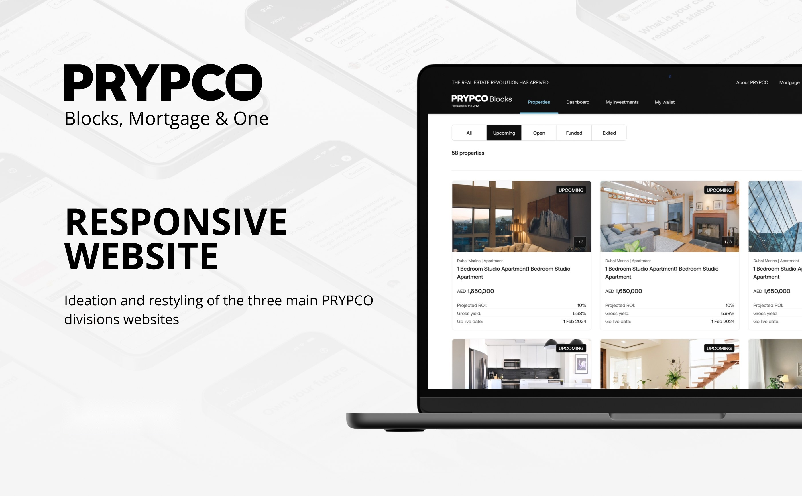 Responsive website for PRYPCO Blocks, Mortgage and One